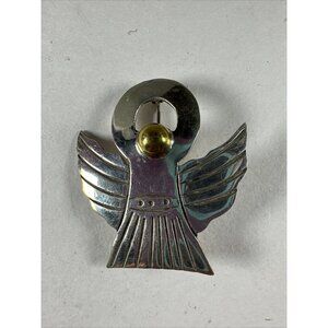 Gold and Silver Angel Pendant Mexico 925